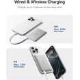 thumbnail image 5 of Baseus Picogo 5000mAh Ultra-Slim MagSafe Power Bank, Card-Size Wireless Charger with USB-C Braided Cable, Fast Charging Battery Pack for iPhone,Silver, 5 of 10