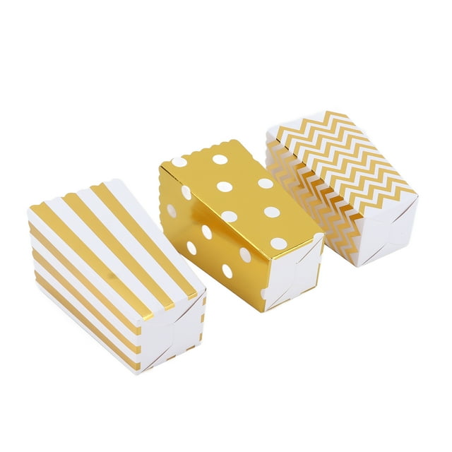 Popcorn Container, Large Capacity Occupy Little Space Top Opening Popcorn Cups for Graduation Anniversary for Shower Gold