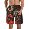 thumbnail image 1 of Fotbe Fiery Floral Pattern Trajes de Baño Estampados para Hombre, Shorts de Verano de Secado Rápido, Ropa de Playa, Bañadores-Small, 1 of 6