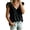 Black, variant on Women's Fashion Comfy Tops Casual Trendy V Neck Doll Style Vest Blouse Tunic Cute Short Ruffle Sleeve Tops for Women by Comdrip Black L