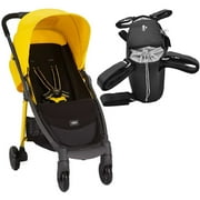 Angle View: Mamas & Papas Armadillo City Stroller With Black Organizer - Lemon Drop