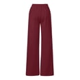 thumbnail image 3 of Cargo Pants Women Elegant Bow Print Casual Wide Leg Sweatpant with Drawstring Loose Sportwear Trousers, 3 of 6