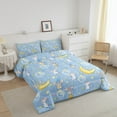 thumbnail image 3 of Erosebridal Cartoon Mouse Mice Bedding Todder Comforter Set, Star Moon Print Down Comforter, Blue, Reversible 2 Pieces, 3 of 8