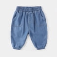 thumbnail image 2 of Gibobby Boys Pants Toddler Kids Little Boys Pant 2T 3T 4T 5T 6T Casual Schoolwear Drawstring Straight Leg Soft Pants With Pockets Boys Warm Casual Pants(3-6 Months,Blue), 2 of 7