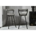 thumbnail image 5 of Lexicon Appert Metal Swivel Pub Height Chair in Mottled Silver/Gray (Set of 2), 5 of 5