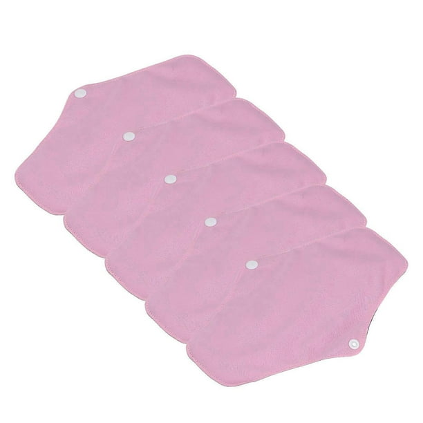 5 Pcs Cloth Menstrual Pads Breathable Strong Absorption Reusable Sanitary Napkins Pads Panty Liners for Women 109