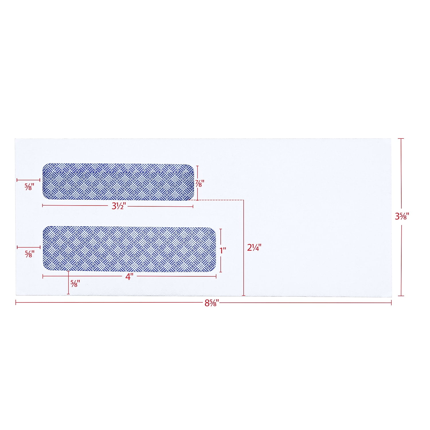MyOfficeInnovations Reveal-n-Seal Security Tinted Dbl Window #8 5/8 Envelopes White 500/Bx 1775860