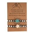 thumbnail image 3 of Jierger Bohemian Turquoise Turtle Bead Bracelet Adjustable Hand Woven Vintage Bracelet with Card for Women Men Beach Jewelry for Halloween Christmas Valentine Party Birthday Gift for Women and Girls, 3 of 7