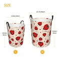 thumbnail image 4 of Uemuo Red Ladybug Pattern Circular Laundry Hamper Basket with handles,Collapsible laundry basket,Large capacity laundry hamper,Laundry Organizer-, 4 of 8