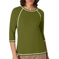 thumbnail image 1 of JIRNDf Chemises pour Femmes Hauts d'Été Tendance Manches Longues Col Rond Drôle Squelette Imprimé Coupe Ajustée T-Shirt Tunique T-Shirt pour Femmes Blouse Décontractée Vert Armée TG, 1 of 5