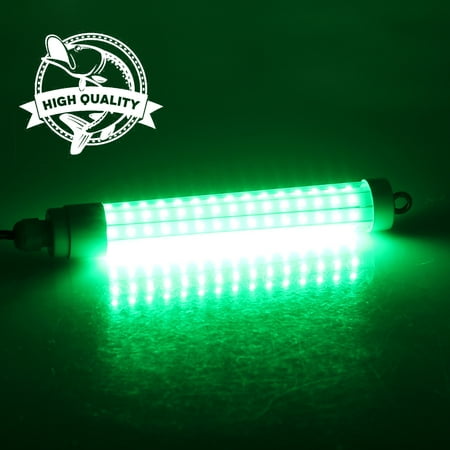 Shad Fishing Bait - TSV 12V 120 LED 1000 Lumens Lure Bait Finder 10.5W Night Fishing Finder Lamp Light Crappie Shad Boat LED Submersible Deep Drop Underwater Light with Battery Clip and Power Plug 6M Power Cord