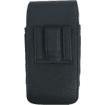 thumbnail image 2 of Black Leather Vertical Belt Loop Case is Compatible with Cricket Icon 3, Splendor, ATT Motivate 2 with a thin cover on, 2 of 7