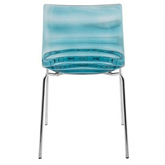 LeisureMod Astor Water Ripple Design Dining Chair