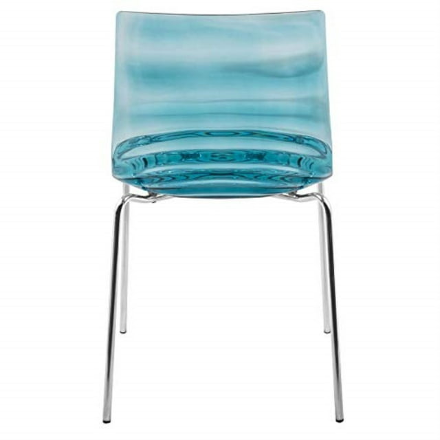 LeisureMod Chaise de Salle à Manger Design Ondulation d'Eau Ensemble de 2