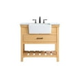 thumbnail image 3 of Elegant Decor Clement 36" Aluminum MDF Single Bathroom Vanity in Natural Wood, 3 of 8