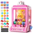 thumbnail image 1 of Mini máquina expendedora Claw Machine Jovow con monedas de juego y 30 juguetes, 1 of 7
