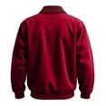 thumbnail image 6 of Men's Winter Casual Jacket with Solid Color Design, Front Pockets, Full Zipper Closure, Large Size Fit for Sports and Outdoor Adventures during Cold Weather Holidays and Daily Leisure Wear,Wine,M, 6 of 6