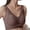 Gray, variant on Women's Light Support T-Shirt Wireless Bra Soft Stretchy Standard Straps Hook & Eye Closure with Rhinestone Accent Solid Color