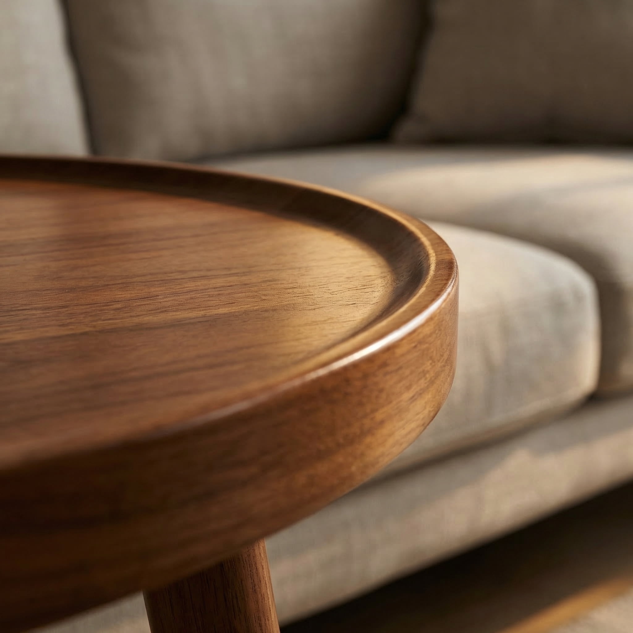 TEAFIRST End Table, Round Wooden Small Farmhouse Side Table for Bedroom, Living Room 16"x16"x19"