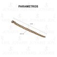 thumbnail image 3 of JOYARIS Arete Broquel Grande Estrella Zirconia Cadena Mujer Oro 10k A-0000192, 3 of 4