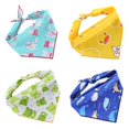 thumbnail image 3 of Dog Triangle Bandana Animal Patterned Cotton Daisy Dog Bandana Dog Triangle Bib, 3 of 10