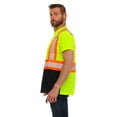 thumbnail image 6 of Hi Vis T-Shirt - Safety Shirt, ASNI Class 3 Segmented Reflective Safety T-Shirt-6685R-Yell-Blk-XL, 6 of 10