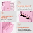 thumbnail image 5 of TASALON Space-Saving Salon Trolley Cart with Lockable 6 Trays & 2 Holders - Ultimate Hair & Beauty Storage Solution，Pink, 5 of 12