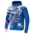 thumbnail image 2 of Men's NFL x Staple Royal Buffalo Bills All Over Print Pullover Hoodie, 2 of 3