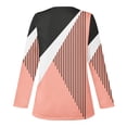 thumbnail image 4 of Dyegold Casual Long Sleeve Tops For Women Fashion Fall 2023 V Neck Lace Trim Sexy Blouses Floral Printed Shirts Loose Tshirt, 4 of 5