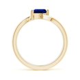 thumbnail image 2 of ANGARA Natural Bypass Pear-Shaped Blue Sapphire Ring in 14K Yellow Gold for Women (Size-7x5mm) | September Birthstone, Birthday, Anniversary, Jewelry Gift for Women | Natural Blue Sapphire Ring, 2 of 9