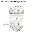 thumbnail image 7 of Yuyamidu White Marble Print Toilet Seat Cover Set 2 Pieces Toilet Lid Dust Cover and Toilet Tank Lid Cover Home Decoration Soft Toilet Lid Cushion and Tank Mat, 7 of 7