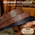 thumbnail image 4 of JASGOOD Kids Western Belt for Boys Girls Removable Buckle and Adjustable Embossed Leather Cowboy Cowgirls Belts, 4 of 8