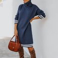thumbnail image 3 of Vestido de suéter de cuello alto NikouMX S M L XL, 3 of 6
