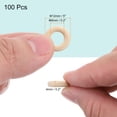 thumbnail image 2 of Uxcell Unfinished Wooden Rings Smooth Natural Woods Macrame Rings for DIY Crafts Knitting Decoration 0.5" 100 Pcs, 2 of 6