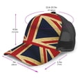 thumbnail image 2 of British Flag Natural Snapback Trucker Hats Baseball Caps Adjustable Mesh Back Ball Caps For Men Women, 2 of 5
