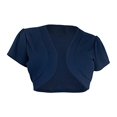 thumbnail image 1 of Ladies Fashion Sexy Short Sleeve Solid Color Knit Bolero Shrug Jackets, 1 of 5