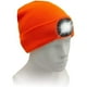 thumbnail image 5 of Gorro de punto con luz LED y linterna frontal, unisex, con 4 LED, recargable por USB, ideal para el invierno (naranja), 5 of 8