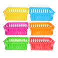 thumbnail image 2 of 6Pcs Small Plastic Pencil Baskets Classroom Desk Organizers Colorful Storage Trays Utility Bins for Classroom Office Home School Supplies, 2 of 8