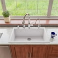 thumbnail image 4 of Pemberly Row White 33" Single Bowl Drop In Granite Composite Kitchen Sink, 4 of 9