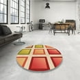 thumbnail image 4 of Ahgly Company Tapis d'Intérieur Lavables en Machine, Carré Transitionnel Orange Jaune, Carré de 6', 4 of 7