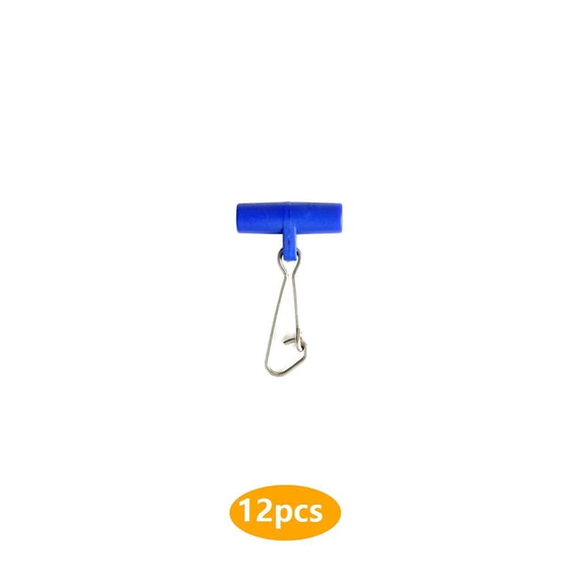 Conector de Diapositivas Greeniant 12 Piezas de Línea de Pesca con Broches de Presión Agua Salada Azul