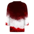 thumbnail image 4 of Women’s Casual Red Paint Splatter Print Top, 3/4 Sleeve Loose Fit Soft Crew Neck T-Shirt for Everyday Wear, Comfortable Stylish Tee, 4 of 5
