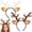 Brown White, variant on 2 Pack Deer Headbands Halloween Christmas Reindeer Antlers Headbands Antlers Head Boppers Xmas Hair Bands for Holiday Party Supplies