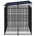 thumbnail image 6 of vidaXL Outdoor Dog Kennel with Roof Steel 59.5 ft², 6 of 6