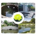 thumbnail image 3 of Taotanxi 6.7" Solar Pond or Water Garden, Lily Pad LED Floating Lights, Yellow, 3 of 7