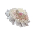 thumbnail image 5 of RUISINERY Elegant White Organza Fascinator Hat Clip Fashion Accessory for Weddings and Special Event with Lace Trims Designs, 5 of 6