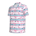 thumbnail image 2 of Balery Flamingo1 Printed Men’s Short Sleeve Polo Shirt, Midweight Men's Shirt,Golf Polo shirts -XX-Large, 2 of 9