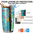 thumbnail image 7 of Soccer 20 oz Stainless Steel Tumbler with Leak Proof Lid Water Bottle for Mountain Halloween Fishing Christmas, 7 of 7