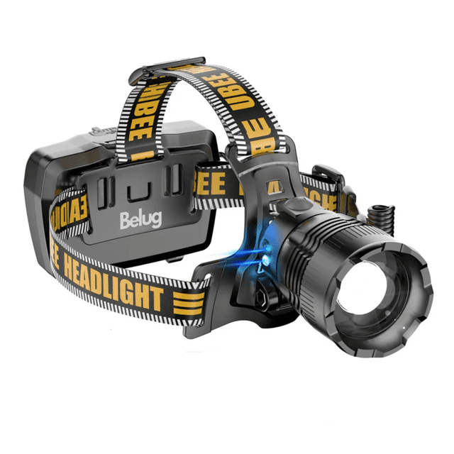 Linterna Frontal LED 120000 Lúmenes Belug, Negro