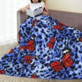 thumbnail image 6 of Pofeuu Abstract Colorful Butterflies Print Ultra-Soft Micro Fleece Blanket,for Bed Or Sofa,All Season Throw Blankets Flannel Blanket-40"x30", 6 of 7